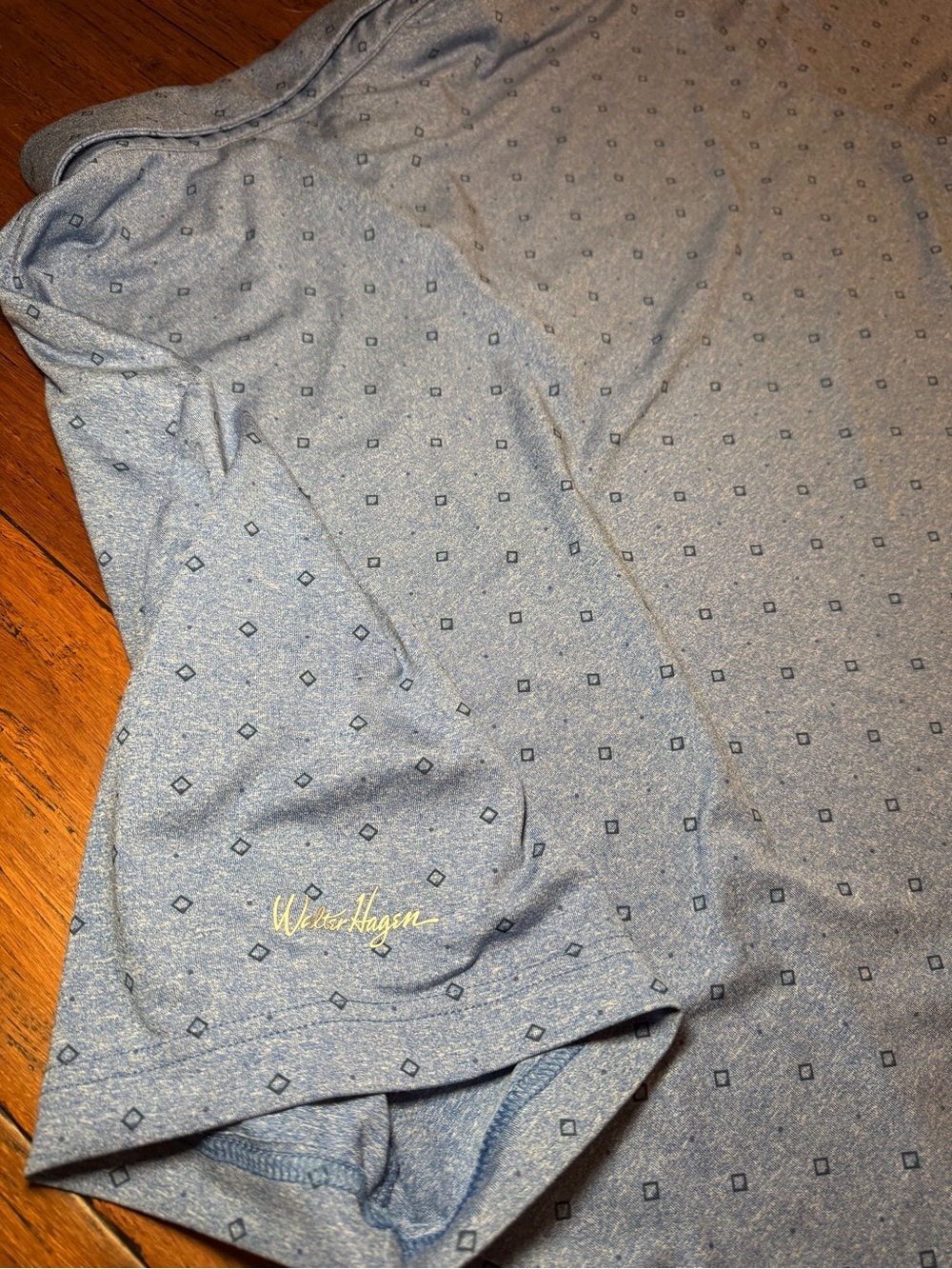 Walter Hagen 11 Majors Blue Geometric Performance Golf Polo Shirt XL - Picture 4 of 9